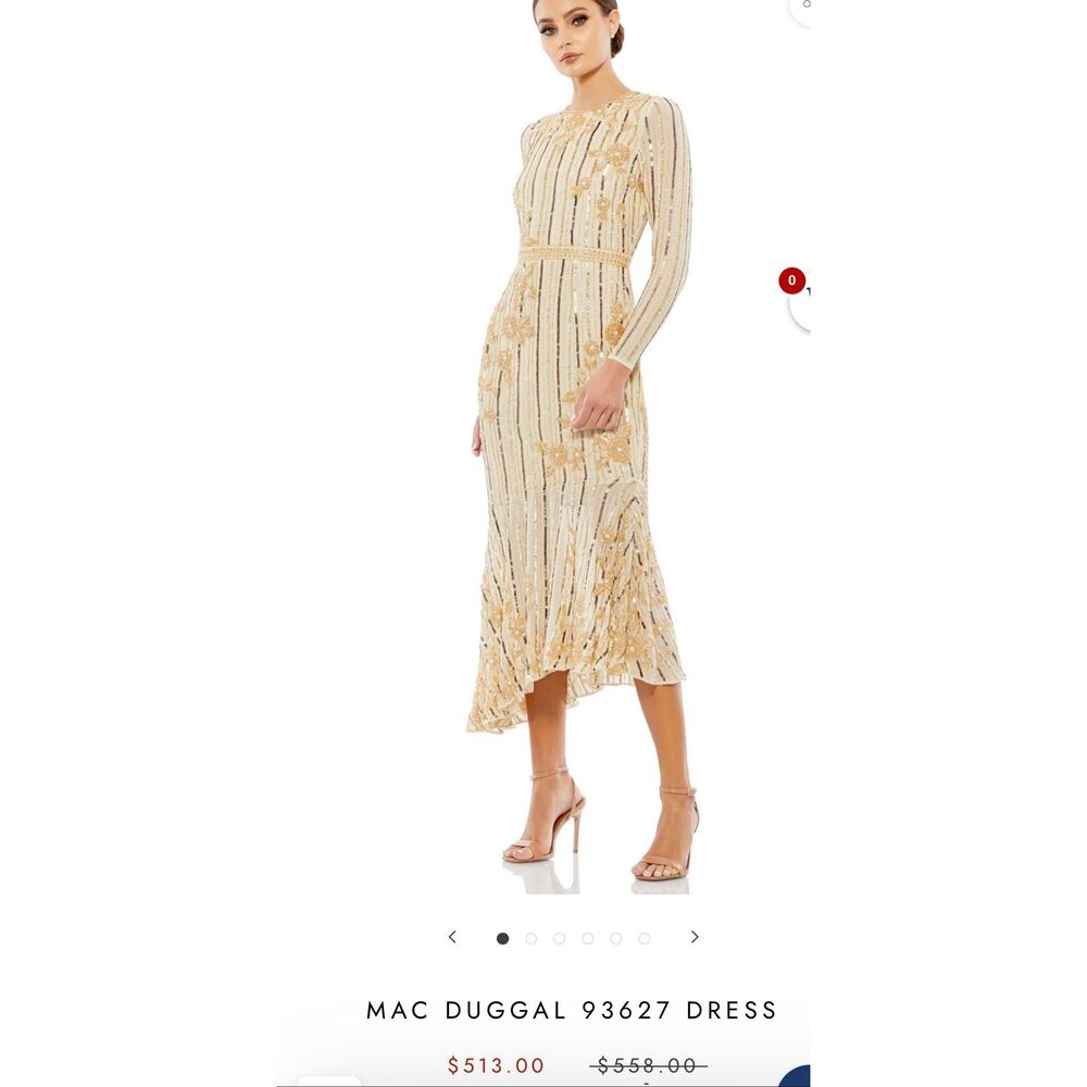 MAC DUGGAL 93627 DRESS SALE PRICE:$513.00   Size 14. H
